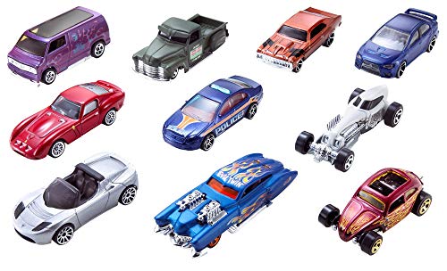 Hot Wheels-54886 disney Pack de 10 vehículos, coches juguetes, multicolor, 5+ (Mattel 54886)