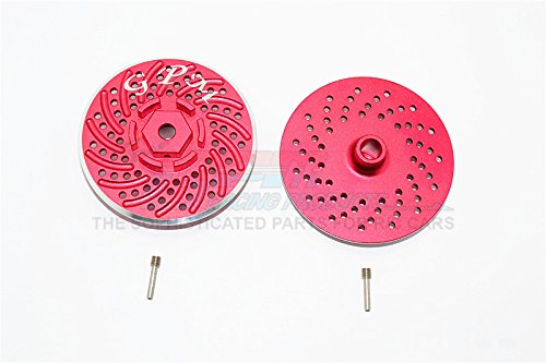 HPI Savage XL Flux Upgrade Parts Aluminium Wheel Hex Claw With Brake Disk - 2Pcs Set Red