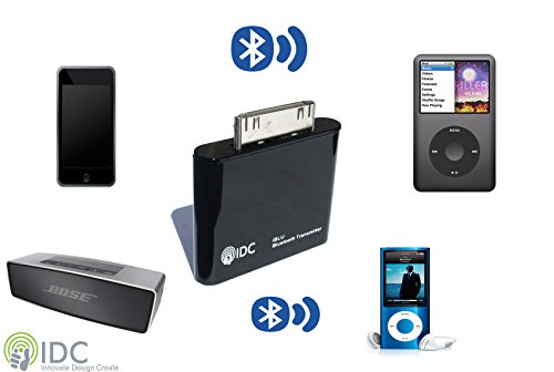 IDC © i-BLU Bluetooth iPod transmisor - convierte tu iPod Bluetooth al corriente su música inalámbricamente a su altavoz o auriculares. Funciona en todos los iPods no Bluetooth incluyendo iPod Classic, iPod Nano, iPod Touch, Ipod Shuffle, Ipod Mini, Ipod 