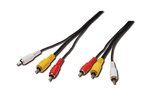ITB CMGAK101028 Cable de vídeo Compuesto 1,5 m 3 x RCA Negro - Cables de vídeo Compuesto (1,5 m, 3 x RCA, Negro, Macho/Macho)
