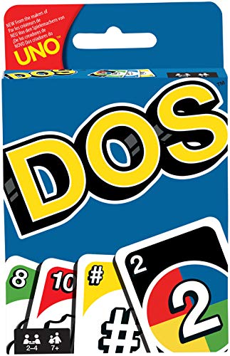 Juegos Mattel-DOS uno Juego de cartas de UNO, multicolor, (FRM36)