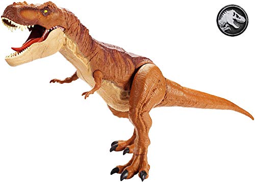Jurassic World- Tyrannosaurus Rex Supercolosal, dinosaurio de juguete, Multicolor (Mattel FMM63)