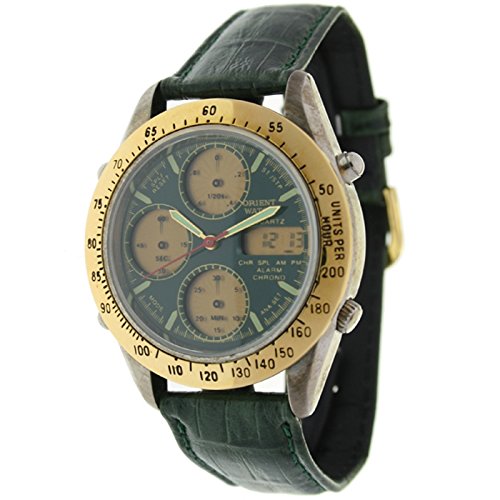 Orient Watch Hd-8221-d Reloj Analogico/Digital para Hombre Caja De Metal Esfera Color Verde