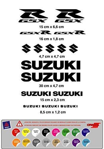 Pegatina Adhesivo Compatible con Suzuki GSX R Vinilo Troquelado 16 Unidades (16 Colores Disponibles)