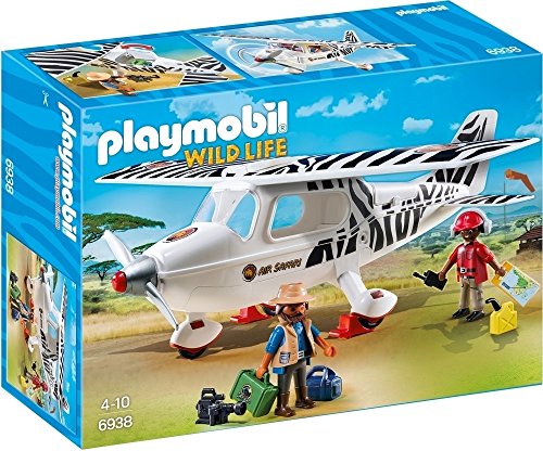 Playmobil Vida Salvaje- Avión por Safari Playset de Figuras de Juguete, Multicolor, 9,5 x 24,8 x 34,8 cm (Playmobil 6938)