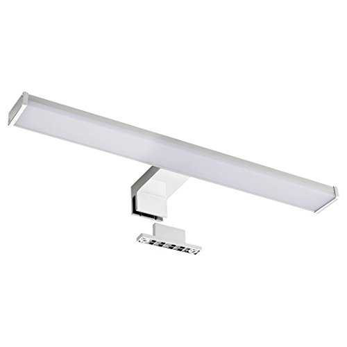 SEBSON® Lámpara LED Espejo, baño IP44 40cm, pinza + armario, luz blanca neutra 4000K, 400x106x40mm, 8W, 600lm