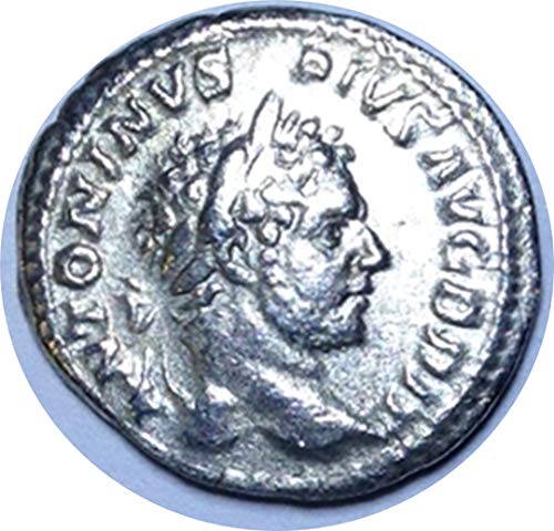 Silver Denarius César 196-198 AD, Antigua Moneda Romana, como Caracalla 198-217 AD, A643 Muy Fino Grado, envío de devolución Incluido si no está satisfecho
