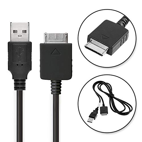 subtel® Cable USB dato (1m) Compatible con Sony Walkman NWZ-ZX2, NWZ-A15, A10, NWZ-A816, A818, NWZ-E858, NWZ-ZX1, ZX100 (Walkman Connector a USB A (Standard USB)) Cable de Carga Negro