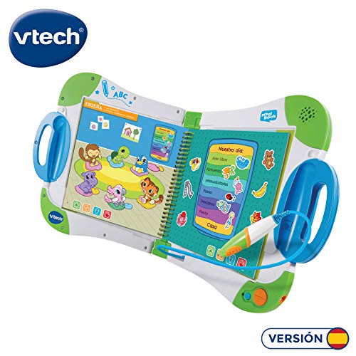 VTech - MagiBook, Enseña a aprender, ¿Qué quieres saber hoy? vocabulario, mates, ciencias, horas de entretenimiento, libros interactivos, color verde (80-602122)