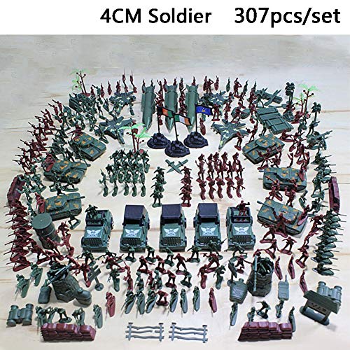 Alician 307 unids/Lote Soldado de Plástico Militar Modelo de Juguete del Ejército Hombres Figuras Accesorios Kit de Decoración Juego Set