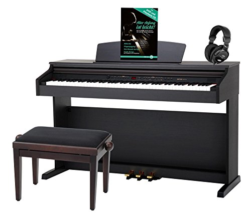 Classic Cantabile DP-50 RH piano, madera de rosa, con banqueta, auriculares