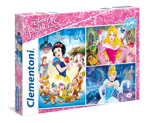 Clementoni - Disney Princesas - Set de Puzzles (3x48 Piezas)