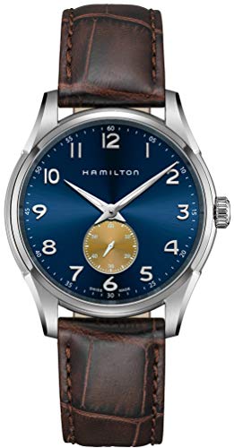Hamilton H38411540 Jazzmaster Thinline - Reloj de cuarzo para hombre con esfera azul