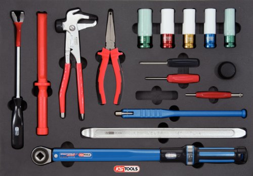 KS Tools 815.1195 - Pack de 16 piezas en bandeja para el taller especializado en ruedas