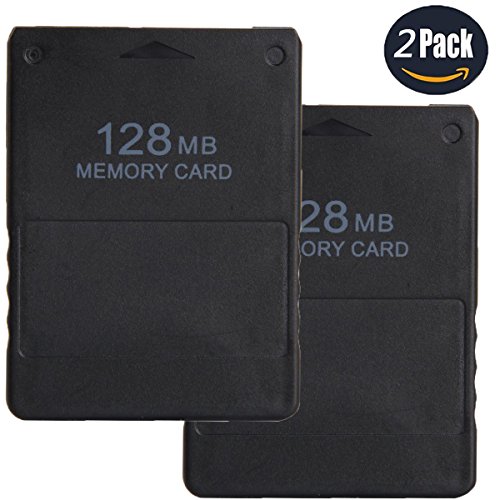 LEAGY 2 Paquetes Tarjeta de memoria de 128MB para Sony Playstation 2 PS2