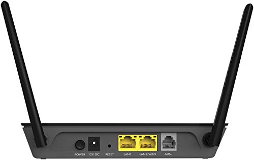 Netgear D1500-100PES - Módem Router con tecnología WiFi N300 (2 Puertos Ethernet 10/100 y Antenas externas)