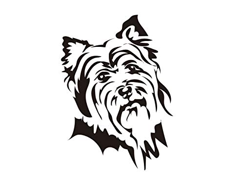 Oedim Pegatina Yorkshire Terrier | 8 x 12 cm | Adhesivo de Fácil Colocación | Pegatina para Coche Económica y Resistente