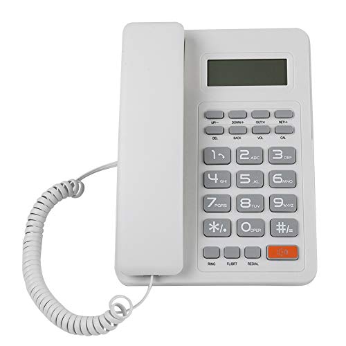 Teléfono con Cable de Escritorio, con función de relámpago en Tiempo Real, con Cable, Color Blanco
