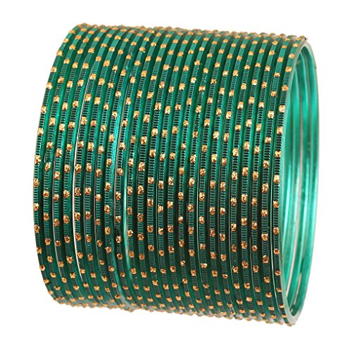 Touchstone 2 docenas de brazaletes de la colección de aleación de metal con textura de color verde azulado joyas de diseño brazaletes especiales para mujer 2.75 Conjunto de 2 Grande Teal verde