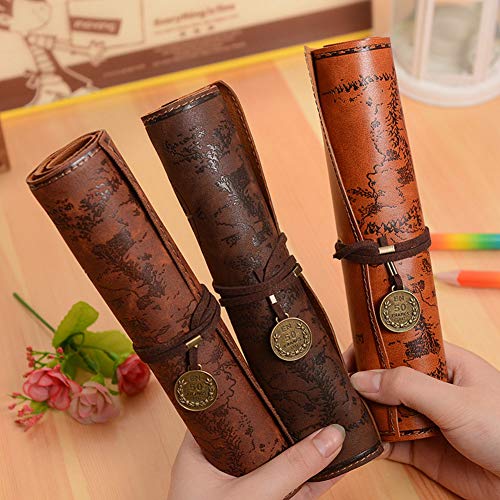 Weimay 1 Pcs PU Leather Pencil Case Travel Drawing Porta Lápices Más Adecuado para Escritores Artistas y Estudiantes Extra Large