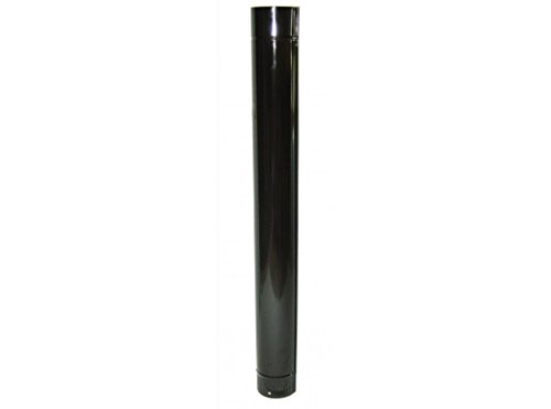 WOLFPACK 22011010 Tubo Estufa Color Negro Vitrificado de 110mm, Multicolor