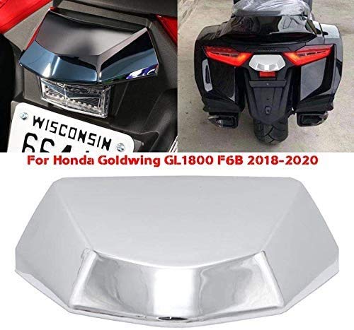2X Cubierta de la luz de la matrícula Trasera de la Motocicleta cromada para Honda Goldwing Gold Wing Tour DCT Airbag GL1800 F6B 2018+ hasta 2020 2019