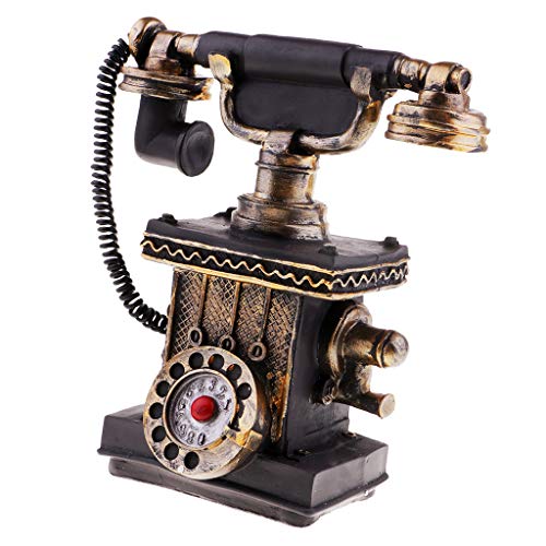 Baoblaze Teléfono Antiguo Rotativo Vintage con Cable Retro Teléfono Decoración de Hogar - 7111-31