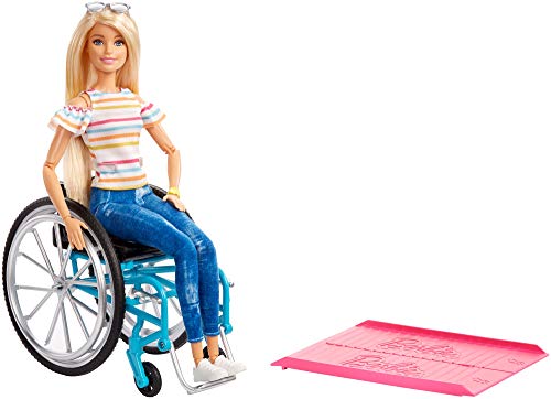 Barbie Fashionista Muñeca rubia en silla de ruedas (Mattel GGL22)