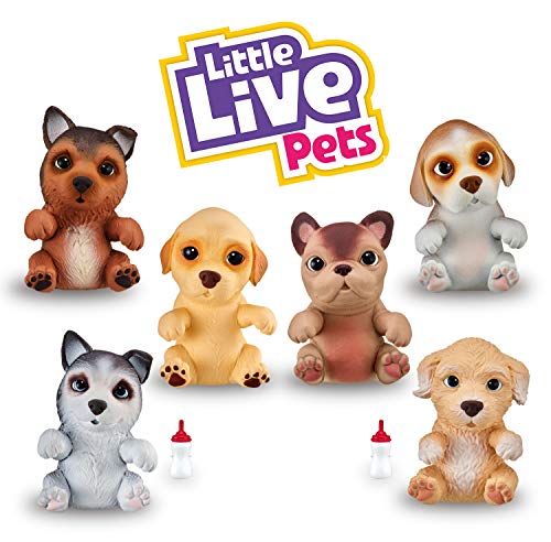 Famosa Little Live Pets- OMG Cachorro Interactivo Blandito, 6 Modelos para Coleccionar, Envío Aleatorio 700015739