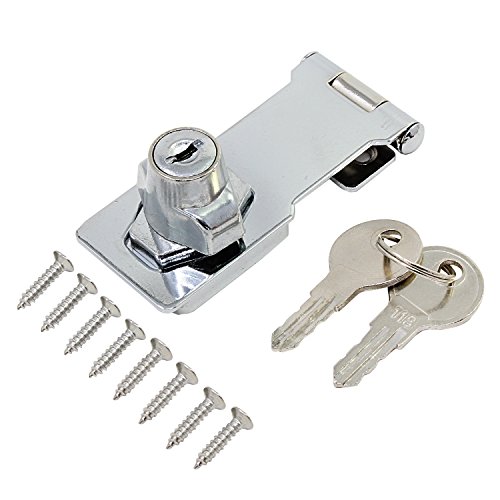 HSeaMall Cerradura de cerrojo con llave de 3 pulgadas Cerradura de cerradura con llave metálica con llaves para puertas Herrajes para muebles de armarios (con llaves)