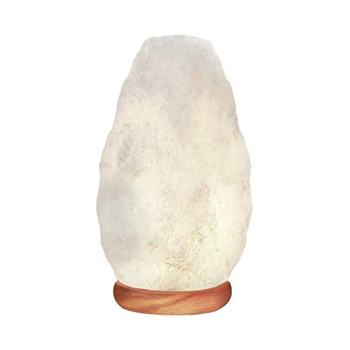 Lámpara de Cristal de Roca de Sal del Himalaya, Color Blanco