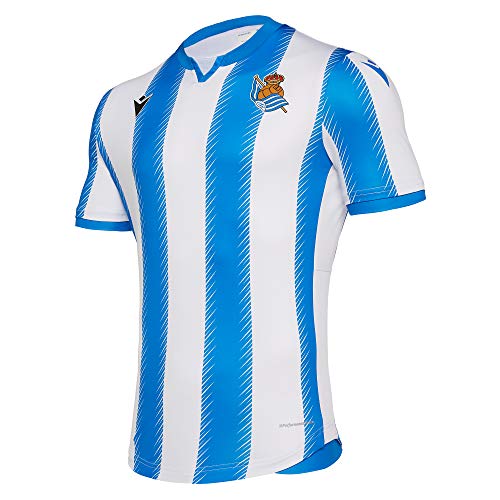 Macron Real Sociedad Primera Equipación 2019-2020, Camiseta, Blue, Talla S