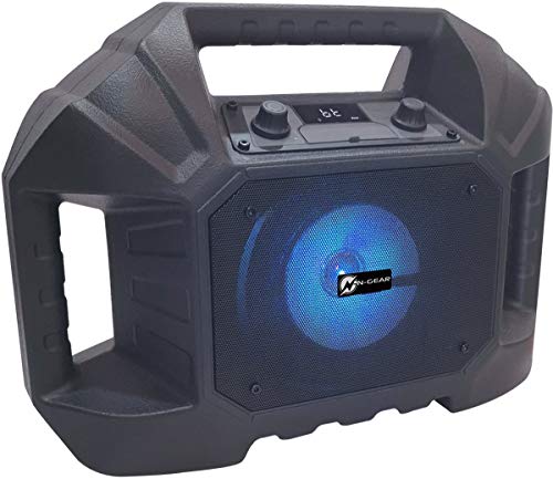 N-Gear The B - Sistema de iluminación y Sonido Bluetooth para Fiestas con función Power Bank, 100 W de Potencia, Radio FM y micrófono, Resistente al Agua según IPX5