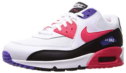 Nike Air MAX 90 Essential, Zapatillas de Gimnasia para Hombre, Blanco (White/Red Orbit/Psychic Purple/Black 106), 44 EU