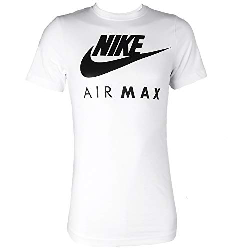 NUEVO Nike Para Hombre De Marca Diseñador Gimnasio Ejercicio Cuello Redondo Air Max Camiseta S-2XL - algodón, Blanco, 100% algodón 100% algodón, Hombre, Large
