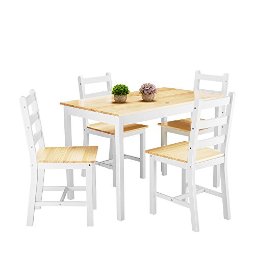 Panana - Moderno conjunto de comedor con mesa y 4 sillas