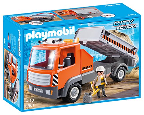 Playmobil Construcción - City Action Camión Contenedor Vehículos de Juguete, Color Multicolor (Playmobil 6861)