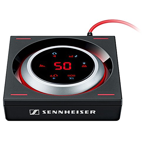 Sennheiser GSX 1200 Pro - Amplificador de Audio para Videojuegos, Color Negro y Rojo