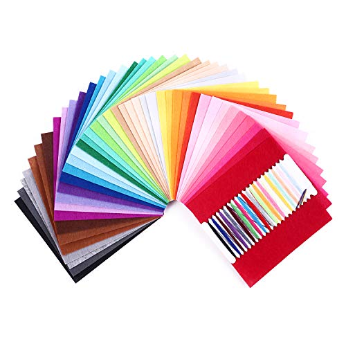 SOLEDI Fieltro Manualidades Tela no Tejido de Lana 41 Colores, Material para Costura y Artesanías de Bricolaje (15*15cm)