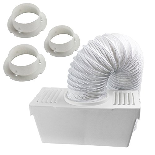 SPARES2GO Kit de condensador de manguera de ventilación universal con 3 adaptadores para secadora (1,2 m)