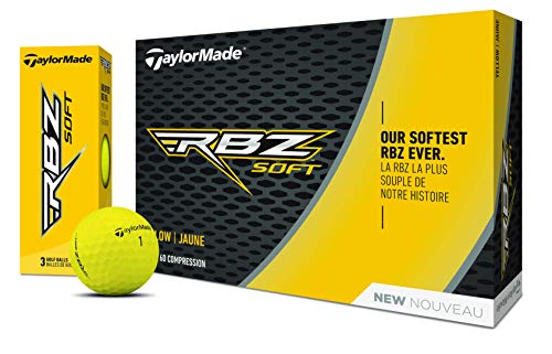 TaylorMade RBZ Soft Docena de Pelotas de Golf (2019), Unisex Adulto, Amarillo, One Dozen