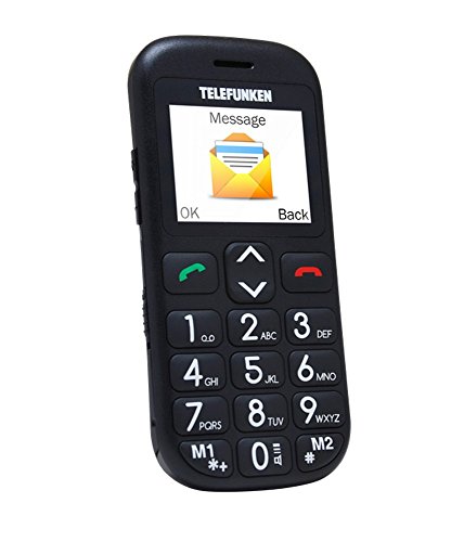 Telefunken TM 110 COSI 1.77" - Teléfono móvil (SIM única, Despertador, calculadora, calendario, Grabadora, Ión de litio, GSM, Micro-USB, TFT), Negro