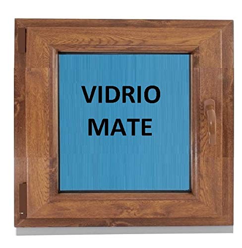 (V18M) Ventana Pvc color Madera 600x600 Pract. Osc. Roble Dorado (IZQUIERDA)