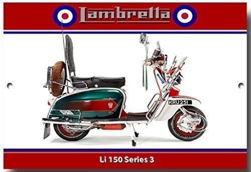 Vintage Sign Designs Lambretta Li 150' Jimmys Moto, Quadrophenia ' Calidad Letrero Metal