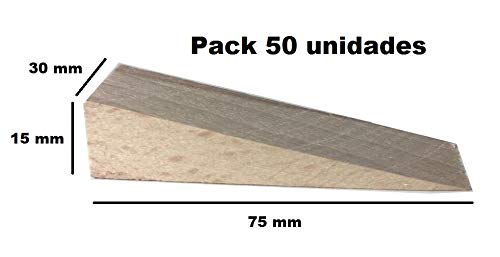 cuñas de madera maciza de haya 50 unidades