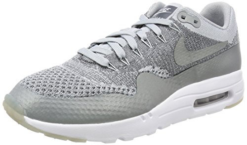 Nike Air MAX 1 Ultra Flyknit, Zapatillas de Running para Hombre, Gris (Wolf Grey/Wolf Grey-Dark Grey-White), 39 EU
