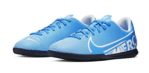 Nike JR Vapor 13 Club IC, Botas de fútbol Unisex niño, Multicolor (Blue Hero/White/Obsidian 414), 38.5 EU