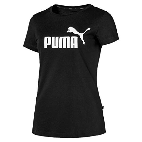 PUMA ESS Logo tee Camiseta, Mujer, Negro (Cotton Black), XL