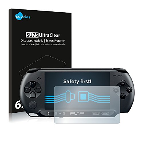 savvies Protector Pantalla Compatible con Sony PSP 1000 (6 Unidades) Pelicula Ultra Transparente
