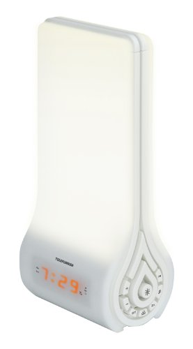 Telefunken T90202 Digital alarm clock Color blanco - Despertador (LED, 165 mm, 300 mm, 100 mm, 165 x 100 x 300 mm, AAA)